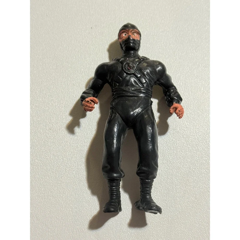 Vintage Ninja‎ Action Figure Black Stealth Martial Arts Warrior Retro Toy 4 Inch